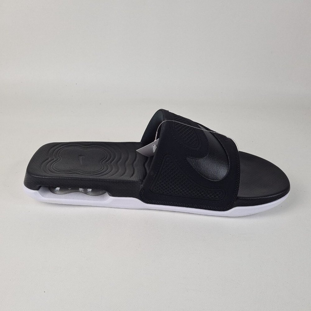 Nike Air Max Cirro Slides Black Metallic Silver Fashion  Mens SZ 8 - Picture 3 of 12